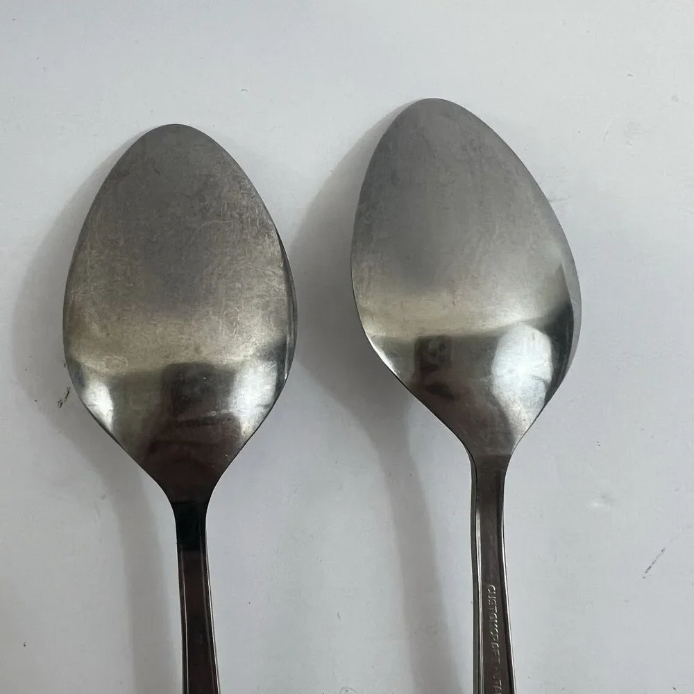 Customcraft CUS3 Fleur De Lis Stainless Flatware Set Lot 18 Forks Spoons Knives